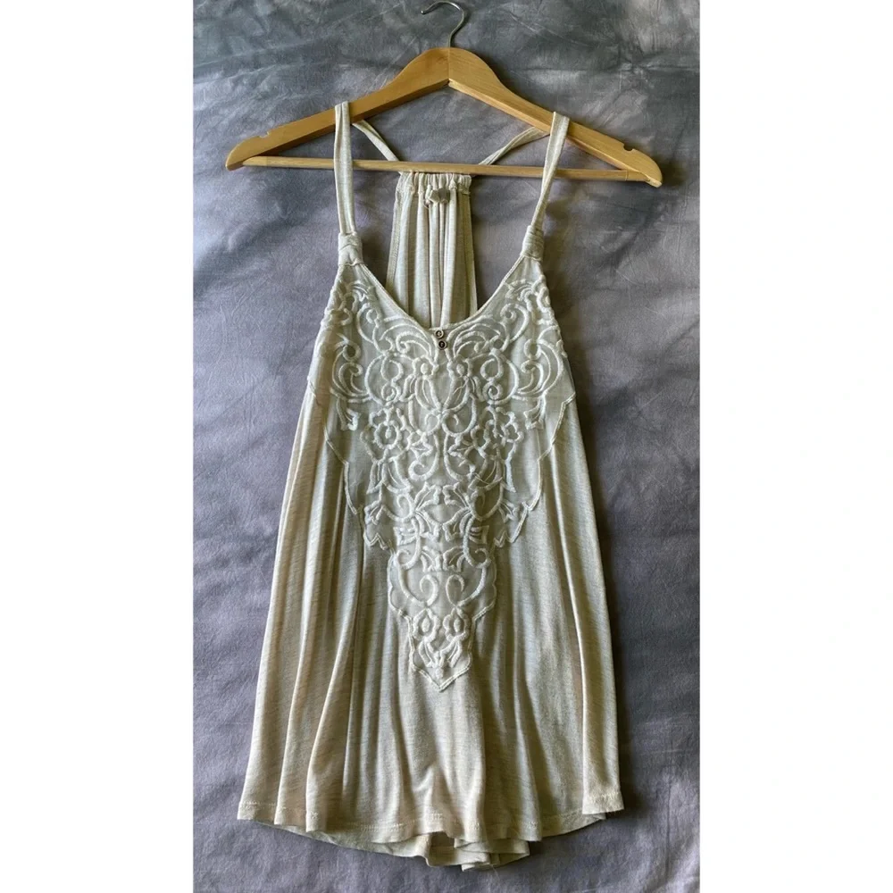 Cream Racerback Tank - Picture 5 of 11